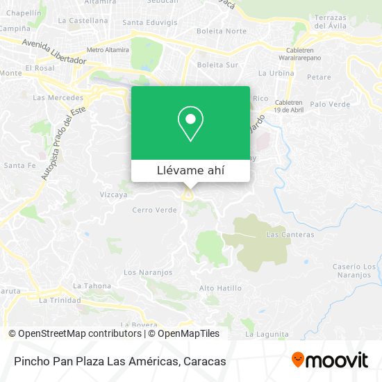 Mapa de Pincho Pan Plaza Las Américas