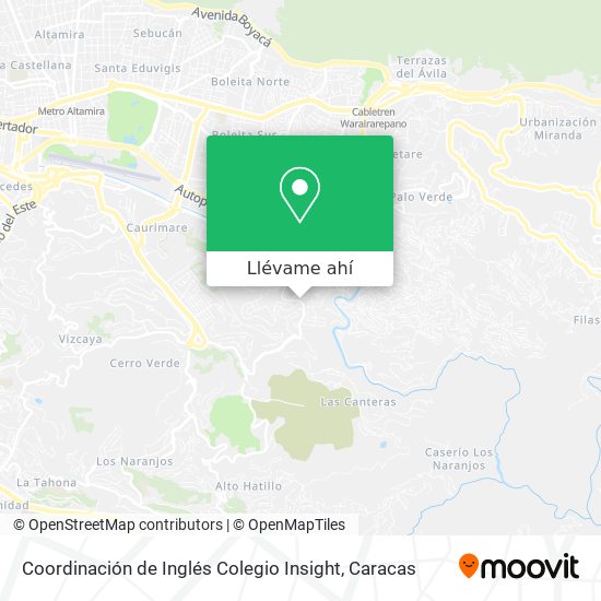 Mapa de Coordinación de Inglés Colegio Insight