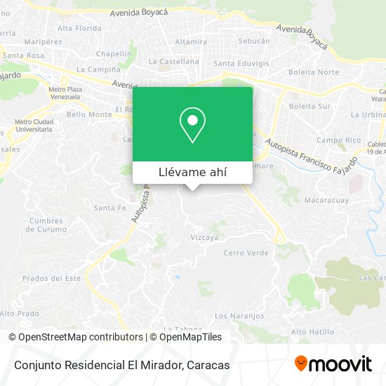 Mapa de Conjunto Residencial El Mirador