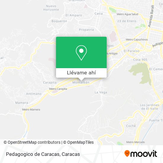 Mapa de Pedagogico de Caracas