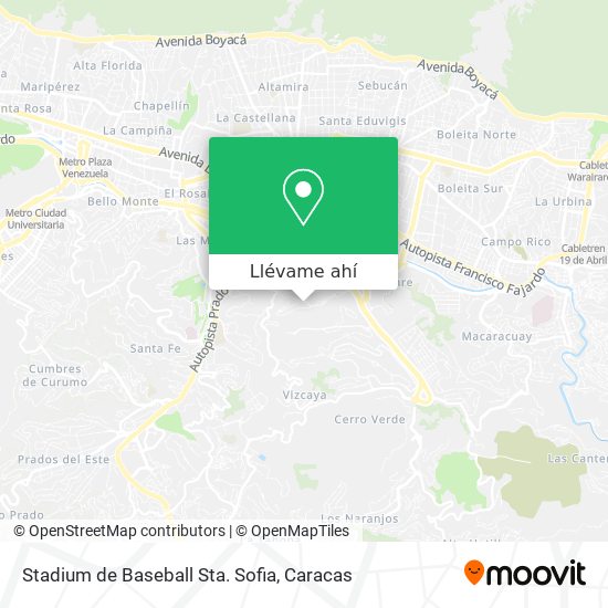 Mapa de Stadium de Baseball Sta. Sofia