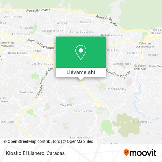 Mapa de Kiosko El Llanero