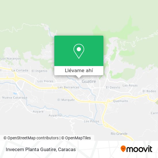 Mapa de Invecem Planta Guatire