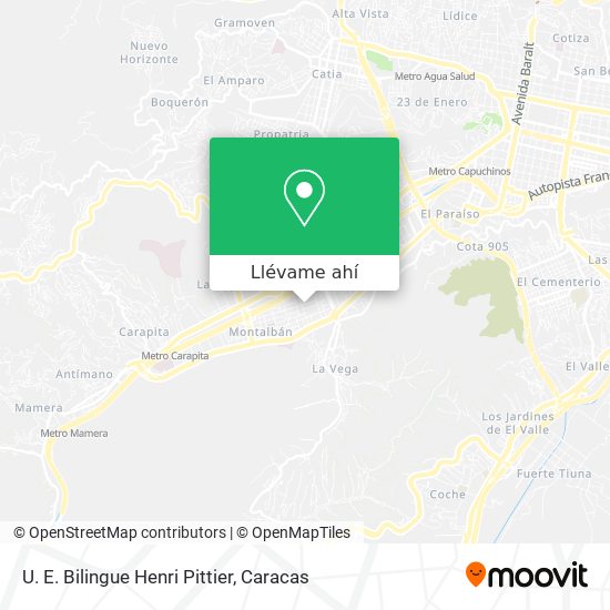 Mapa de U. E. Bilingue Henri Pittier