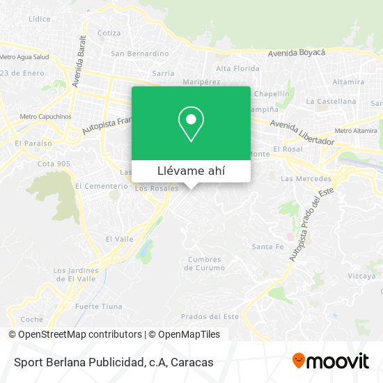 Mapa de Sport Berlana Publicidad, c.A