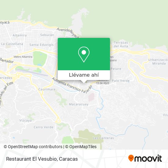 Mapa de Restaurant El Vesubio