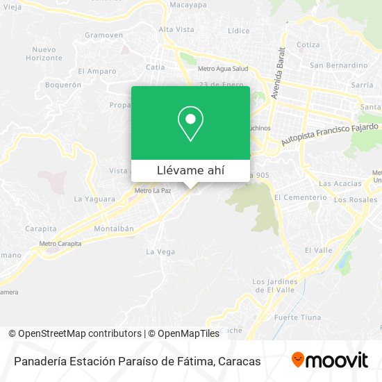 Mapa de Panadería Estación Paraíso de Fátima