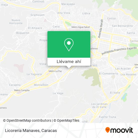 Mapa de Licorería Manaves