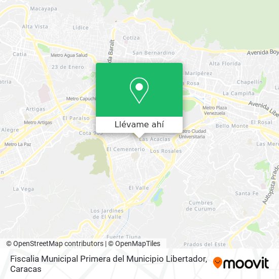 Mapa de Fiscalia Municipal Primera del Municipio Libertador