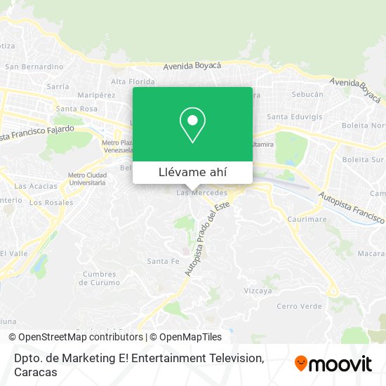 Mapa de Dpto. de Marketing E! Entertainment Television