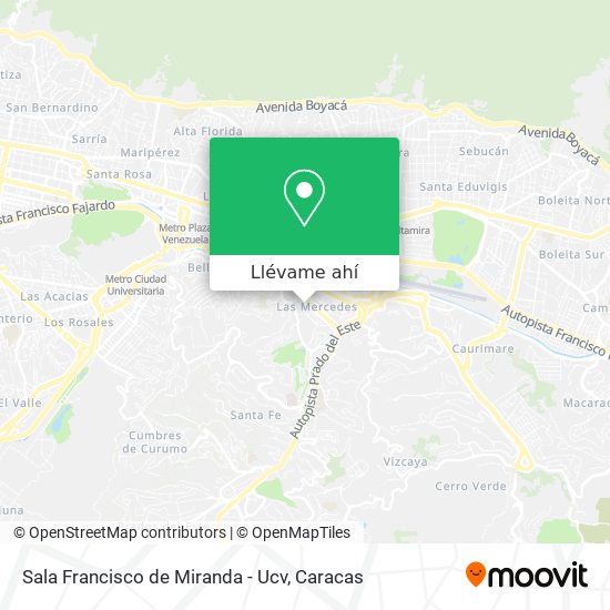 Mapa de Sala Francisco de Miranda - Ucv