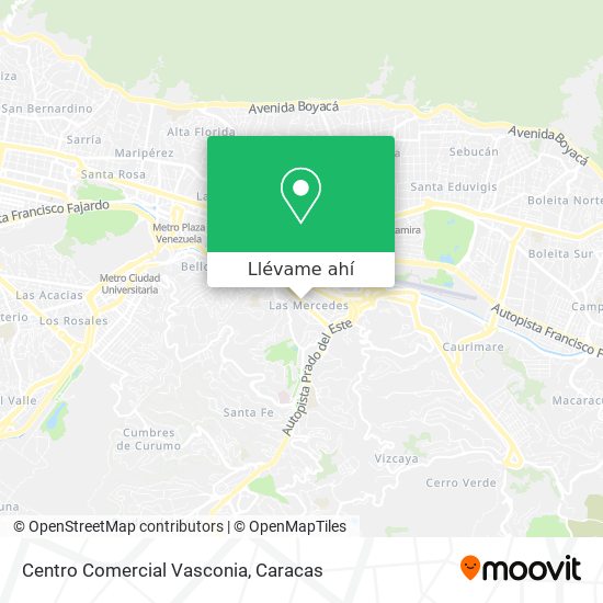 Mapa de Centro Comercial Vasconia