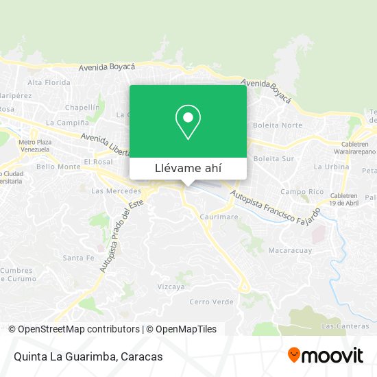Mapa de Quinta La Guarimba