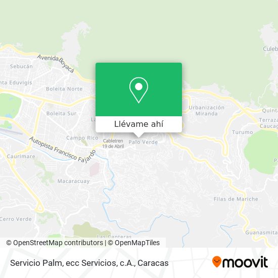 Mapa de Servicio Palm, ecc Servicios, c.A.