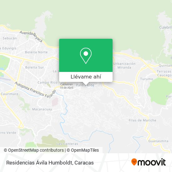 Mapa de Residencias Ávila Humboldt