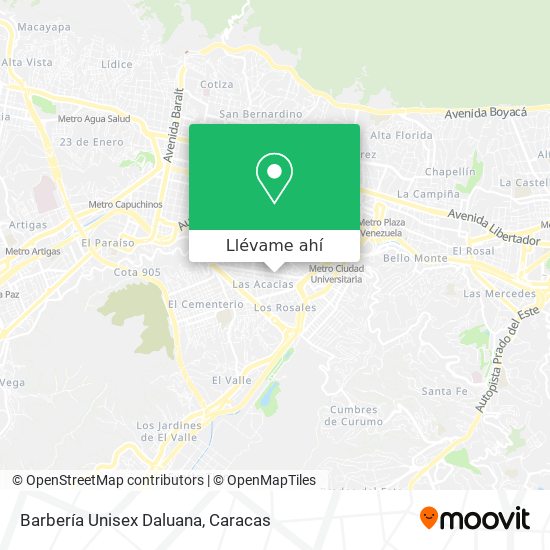 Mapa de Barbería Unisex Daluana