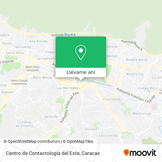 Mapa de Centro de Contactología del Este