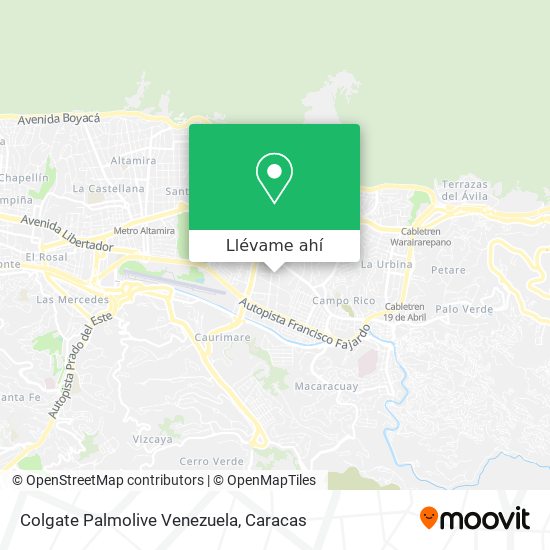 Mapa de Colgate Palmolive Venezuela