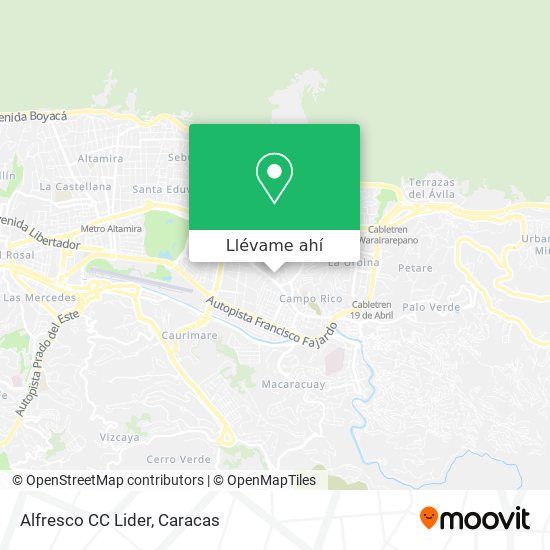 Mapa de Alfresco CC Lider