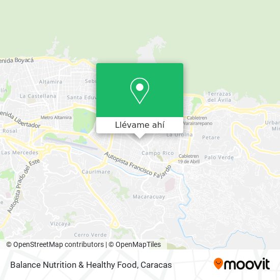Mapa de Balance Nutrition & Healthy Food