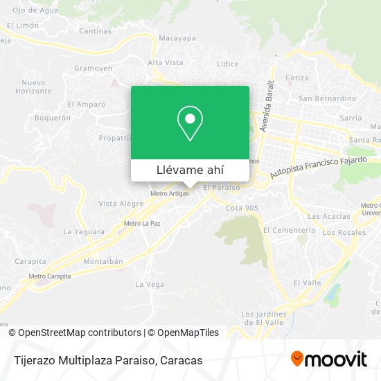 Mapa de Tijerazo Multiplaza Paraiso