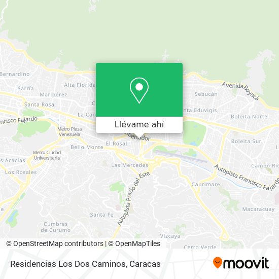 Mapa de Residencias Los Dos Caminos