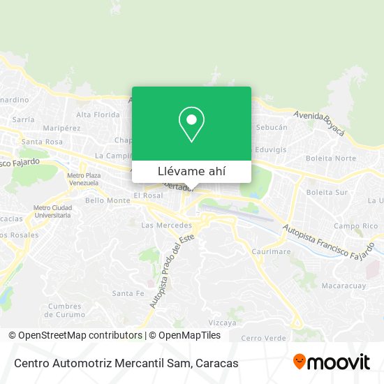 Mapa de Centro Automotriz Mercantil Sam