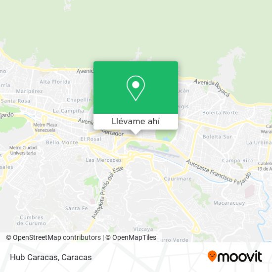 Mapa de Hub Caracas
