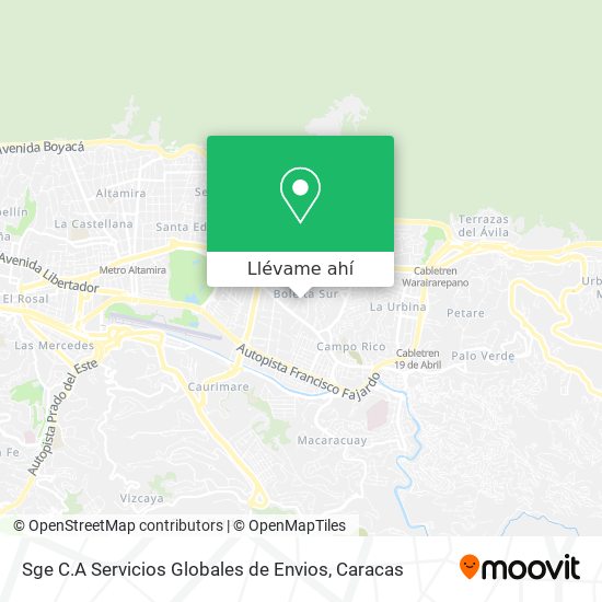 Mapa de Sge C.A Servicios Globales de Envios