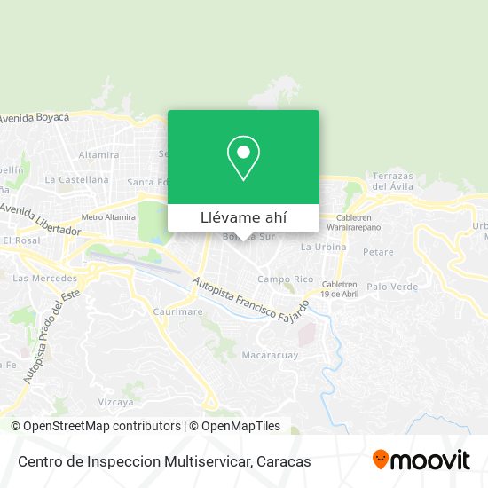 Mapa de Centro de Inspeccion Multiservicar