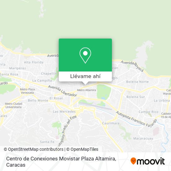Mapa de Centro de Conexiones Movistar Plaza Altamira