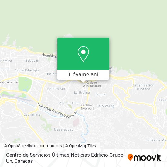 Mapa de Centro de Servicios Últimas Noticias Edificio Grupo Ún