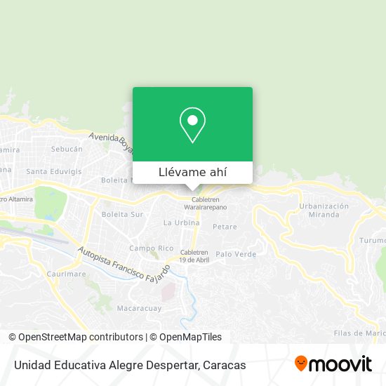 Mapa de Unidad Educativa Alegre Despertar