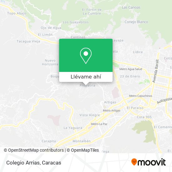 Mapa de Colegio Arrias