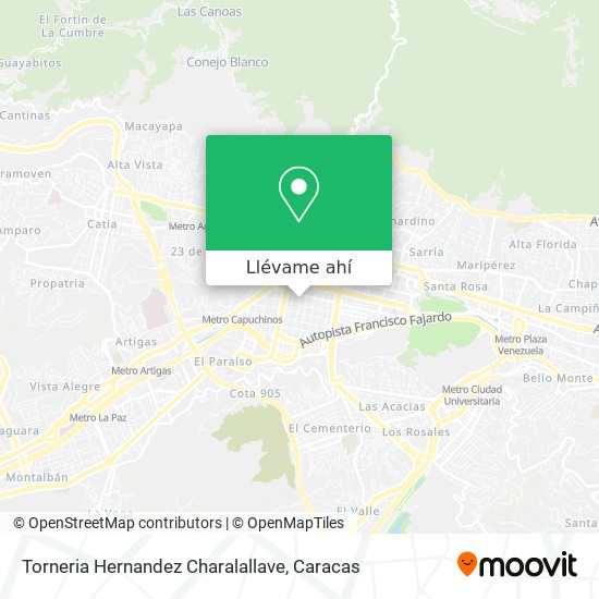 Mapa de Torneria Hernandez Charalallave