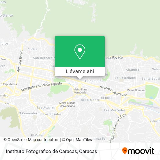 Mapa de Instituto Fotografico de Caracas