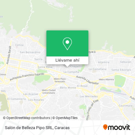 Mapa de Salón de Belleza Pipo SRL