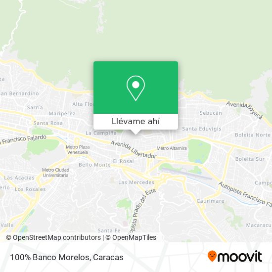 Mapa de 100% Banco Morelos