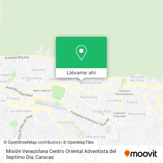 Mapa de Misión Venezolana Centro Oriental Adventista del Septimo Dia