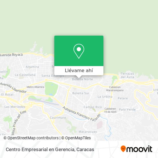 Mapa de Centro Empresarial en Gerencia