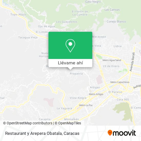 Mapa de Restaurant y Arepera Obatala