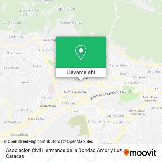 Mapa de Asociacion Civil Hermanos de la Bondad Amor y Luz