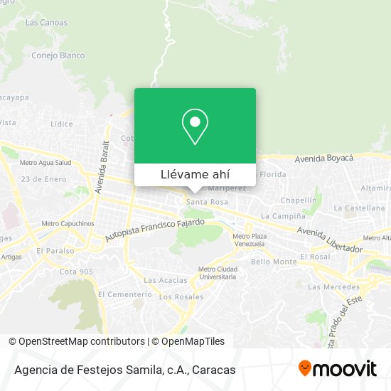 Mapa de Agencia de Festejos Samila, c.A.