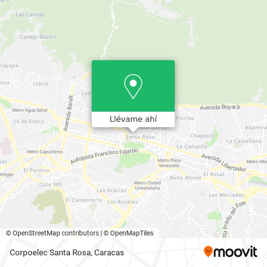 Mapa de Corpoelec Santa Rosa