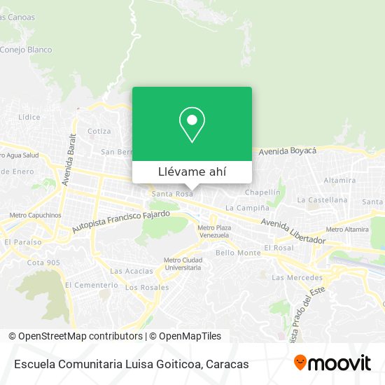 Mapa de Escuela Comunitaria Luisa Goiticoa