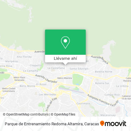 Mapa de Parque de Entrenamiento Redoma Altamira
