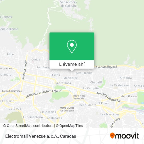 Mapa de Electromall Venezuela, c.A.