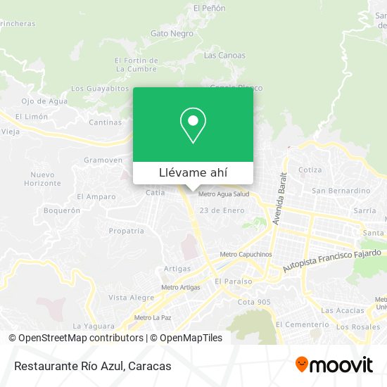 Mapa de Restaurante Río Azul