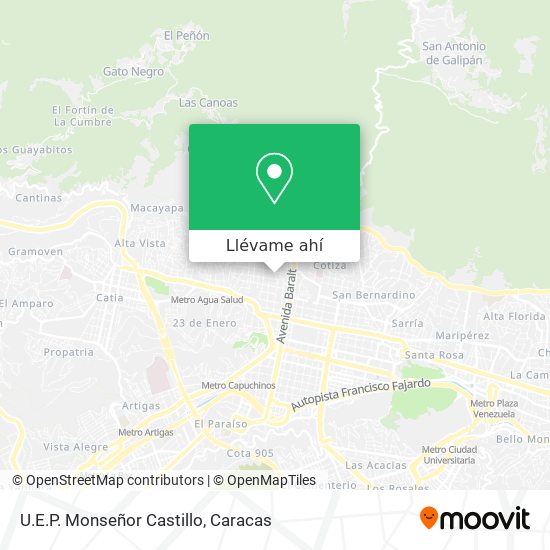 Mapa de U.E.P. Monseñor Castillo