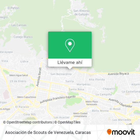 Mapa de Asociación de Scouts de Venezuela